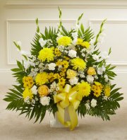 Yellow Sympathy Floor Basket