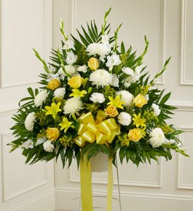 Yellow Sympathy Standing Basket Yellow Sympathy Standing Basket