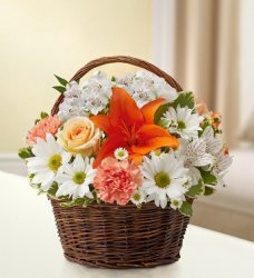 Peach & White Blessings Basket