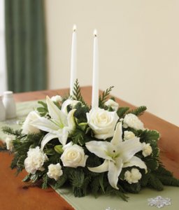 Classic All White Centerpiece Classic All White Centerpiece