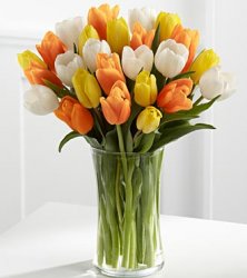 Heat is On Summer Tulip Bouquet - 20 Tulips