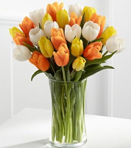 Heat is On Summer Tulip Bouquet - 20 Tulips Heat is On Summer Tulip Bouquet - 20 Tulips