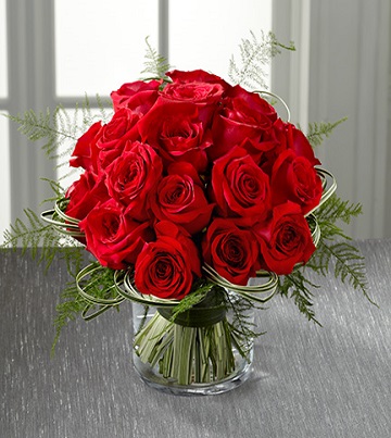 Abundant Rose Bouquet 24 Red Roses - Click Image to Close