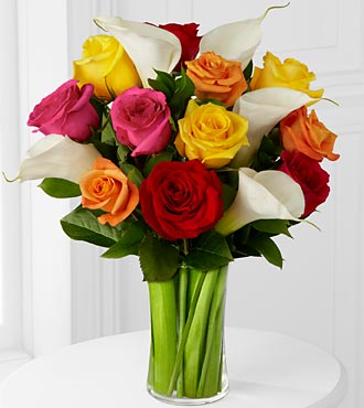 Color Crush Rose & Calla Lily Bouquet